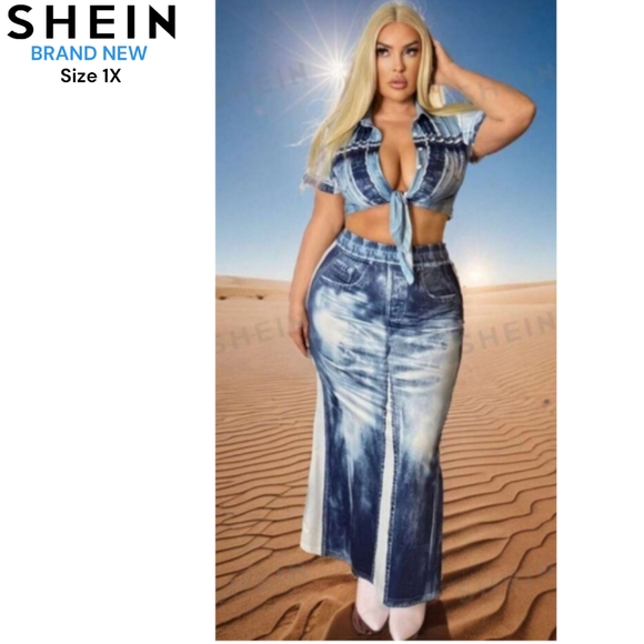 Shien SXY Crop Top and Maxi Skirt BRAND NEW WITHOUT TAGS - Picture 1 of 10